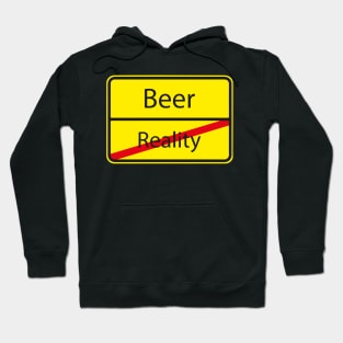 Funny Beer Reality - German Road Sign Gift Hoodie